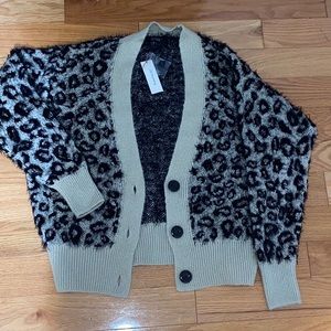 Francesca’s size L cheetah print cardigan
